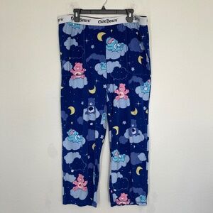 Care Bears Women's Velour Sleep Pants Size XL (16/18) pockets Pull On Comfy